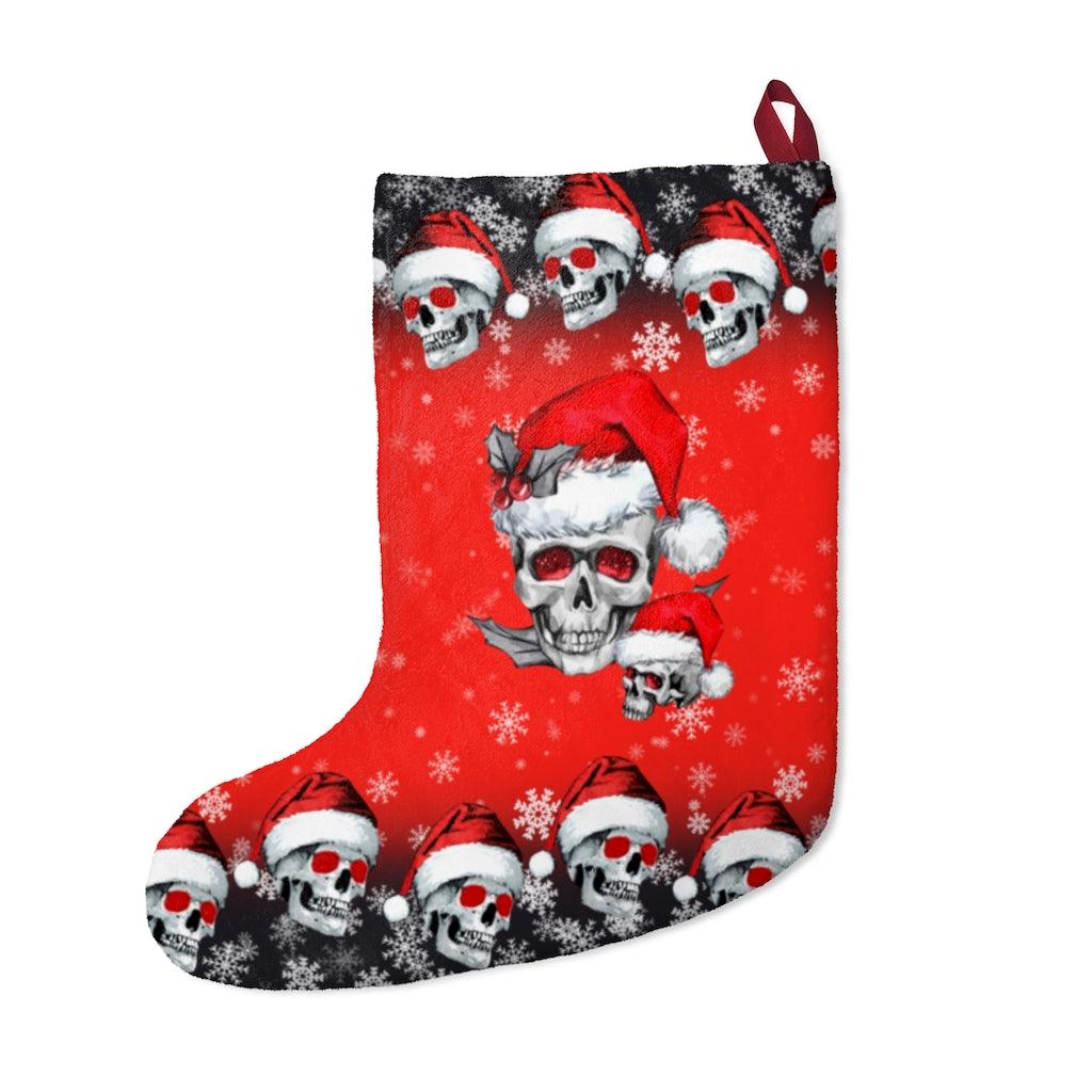 Christmas Skull Crimson Stockings - Wonder Skull