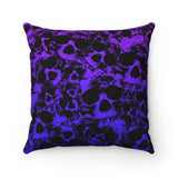 Purple Scary Skull Pattern Spun Polyester Square Pillow - Wonder Skull