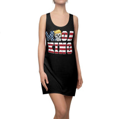 Maga King Funny Women's Cut & Sew Racerback Dress - Wonder Skull