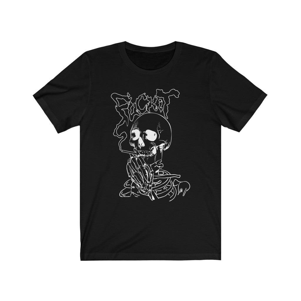 Skeleton Smoking T-Shirt - Wonder Skull