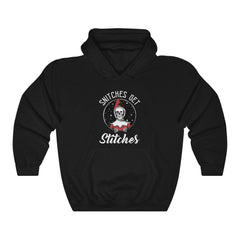 Snitches Get Stitches Unisex Heavy Blend™ Hooded Sweatshirt - Wonder Skull