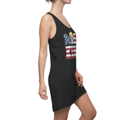 Maga King Funny Women's Cut & Sew Racerback Dress - Wonder Skull