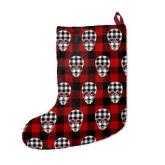 B&W Skull Flannel Stockings - Wonder Skull