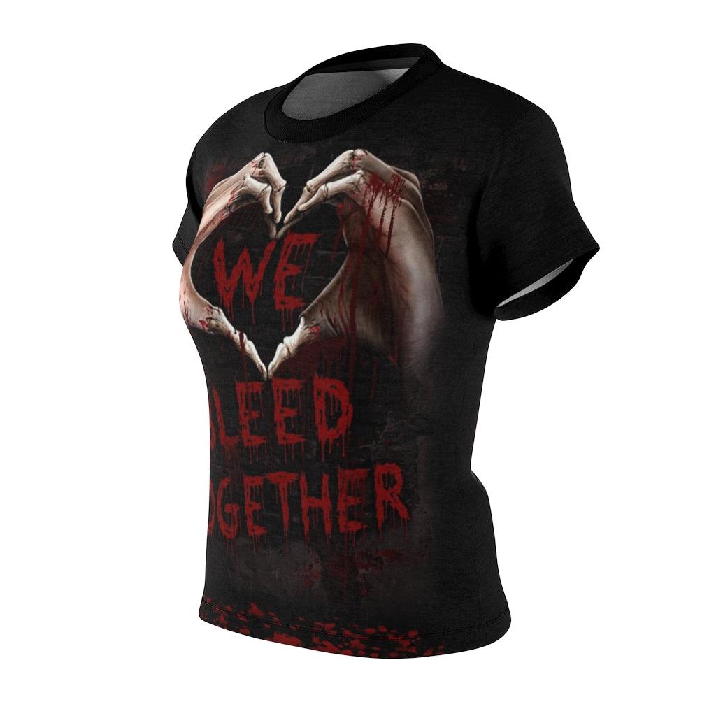 We Bleed Together All Over Print T-shirt For Women - Wonder Skull