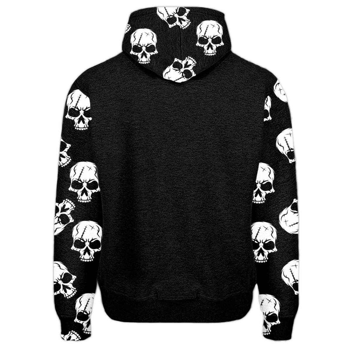 Being A Back Stabbing Skull Gothic Couple All Over Print Unisex Pullover Hoodie - Wonder Skull