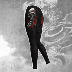 Customized Gothic Skull Rose Combo Hoodie and Leggings - Wonder Skull