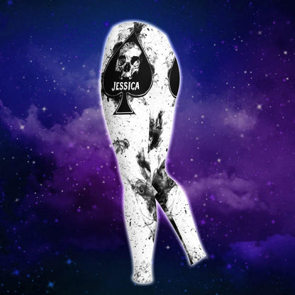 Customized Gothic Skull Spades Combo Hoodie and Leggings - Wonder Skull