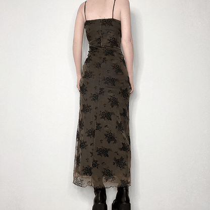 Fairy Gothic Dress, Elegant Floral Long Vestido For Women - Wonder Skull