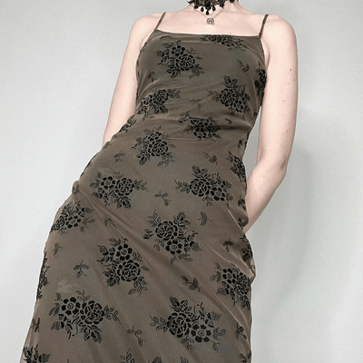 Fairy Gothic Dress, Elegant Floral Long Vestido For Women - Wonder Skull