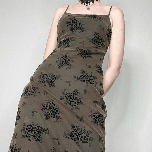Fairy Gothic Dress, Elegant Floral Long Vestido For Women - Wonder Skull
