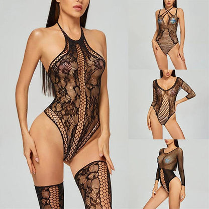 Fashion Fishnet Bodysuit, Sexy Slim Stretch Bodycon For Women - Wonder Skull