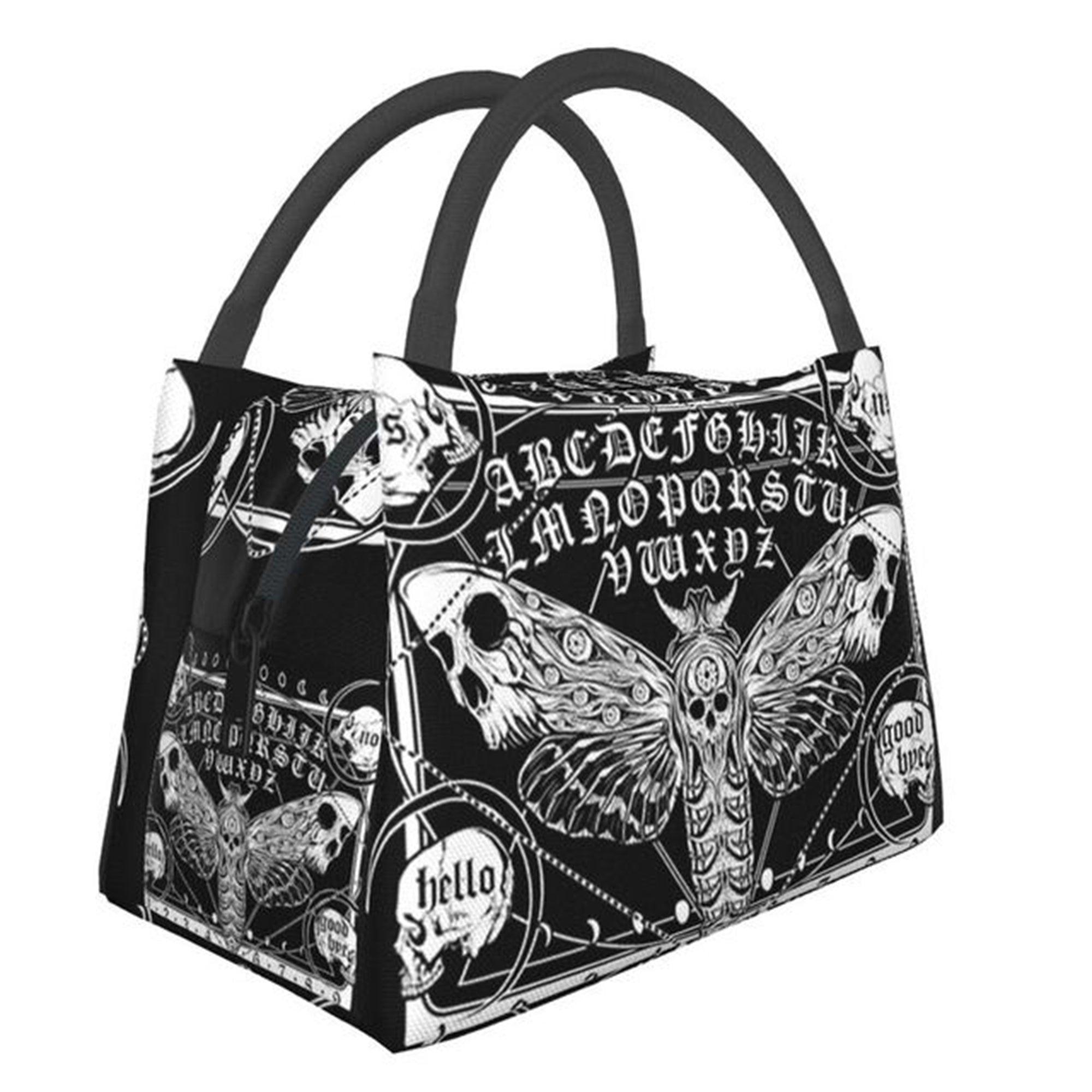 Gothic Black Lunch Bag, Impressive Horror Thermal Accessories - Wonder Skull