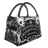 Gothic Black Lunch Bag, Impressive Horror Thermal Accessories - Wonder Skull