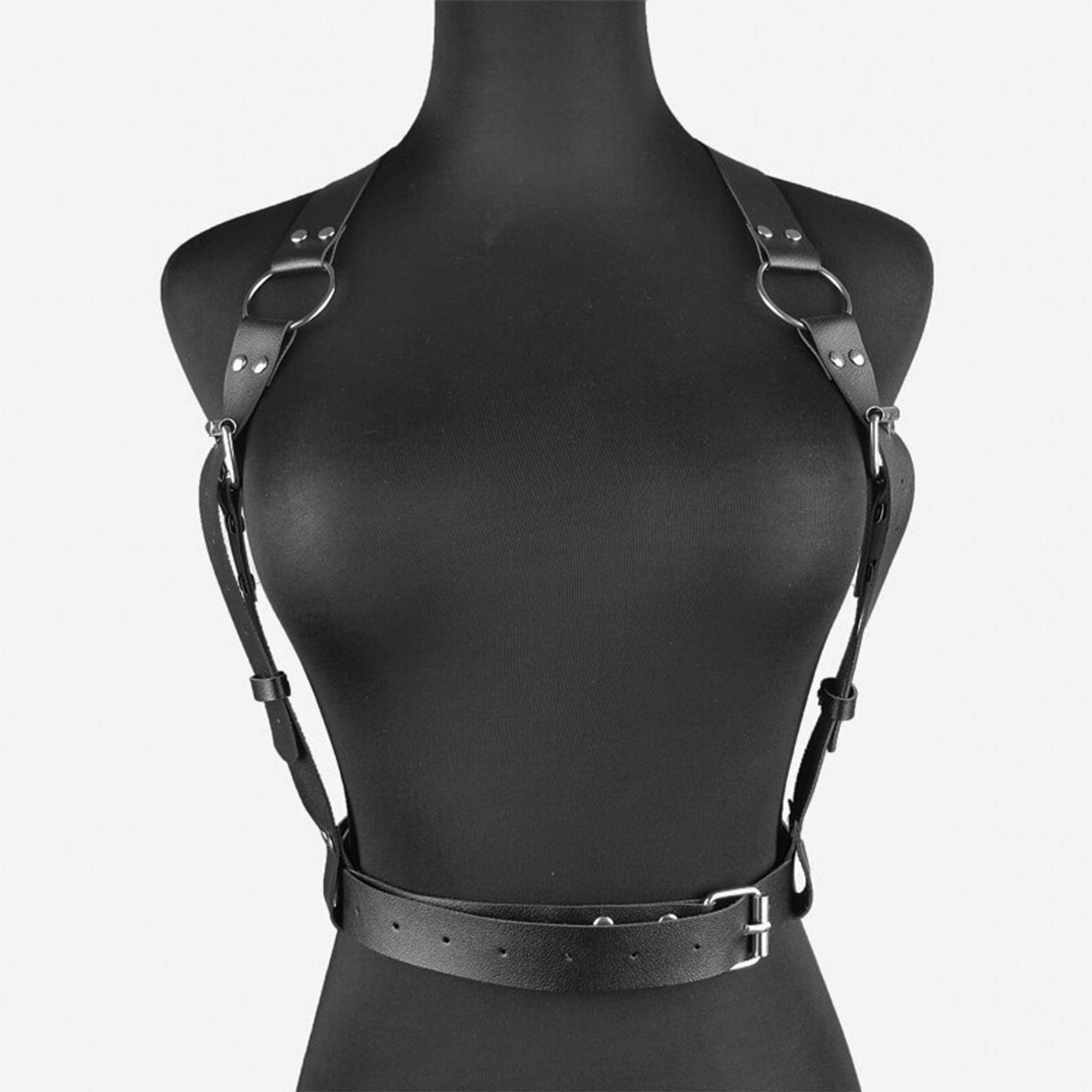 Gothic Chest Harness Body Collection, Sexy Lingerie Top Leather For Women - Wonder Skull