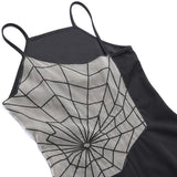 Gothic Sexy Spider Web Long Dress, Sexy Cut-out Party Wear For Women - Wonder Skull