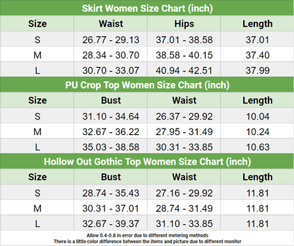 Grunge Gothic Top And Bottom, Hottest Three Items Clothes For Women - Wonder Skull