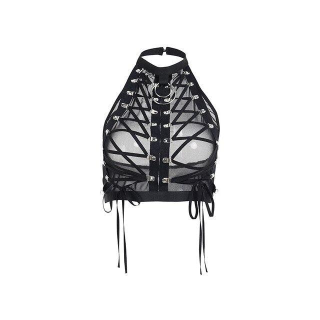 Grunge Gothic Top And Bottom, Hottest Three Items Clothes For Women - Wonder Skull