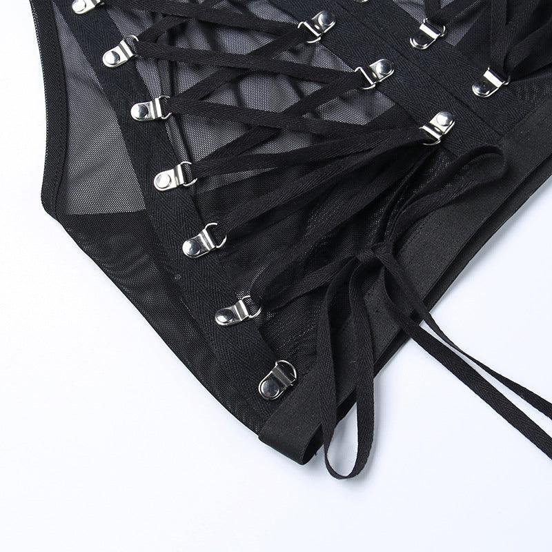 Grunge Gothic Top And Bottom, Hottest Three Items Clothes For Women - Wonder Skull