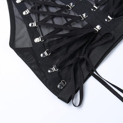 Grunge Gothic Top And Bottom, Hottest Three Items Clothes For Women - Wonder Skull