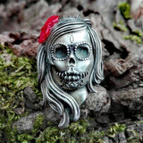 Day Of The Dead Skull Rings, Gorgeous Band Ring - Wonder Skull