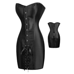 Gothic Long Waist Corsets, Sexy Bustiers Night Party For Women - Wonder Skull