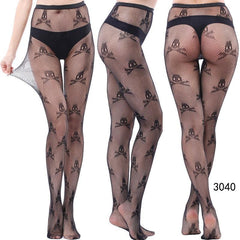 Fishnet Tights Skull Gothic Sexy - Wonder Skull