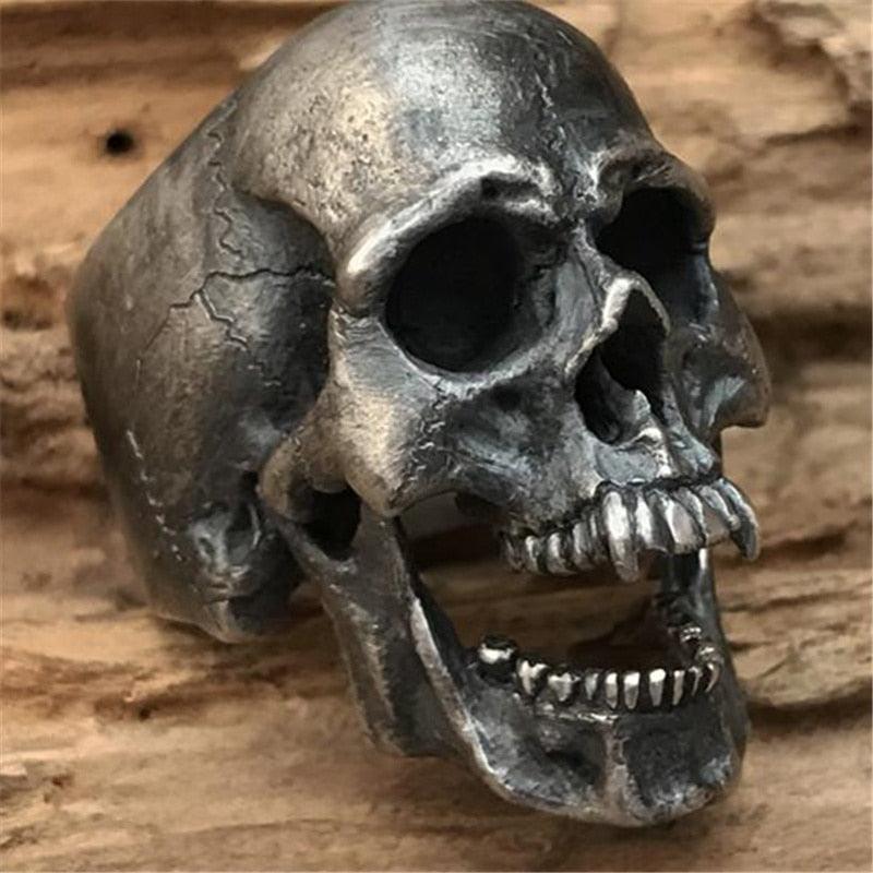 Black Skull Ring, Awesome Gothic Rings For Men - Wonder Skull