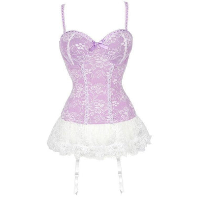 Multi Color Floral Corset, Gorgeous Lingerie For Women - Wonder Skull