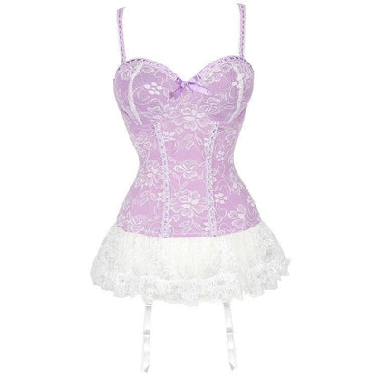 Multi Color Floral Corset, Gorgeous Lingerie For Women - Wonder Skull
