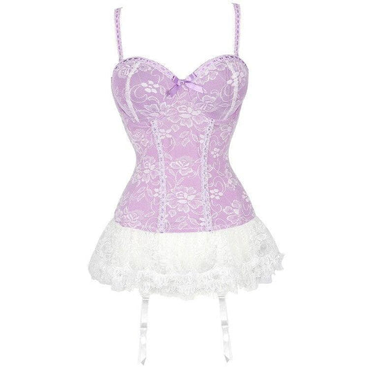 Multi Color Floral Corset, Gorgeous Lingerie For Women - Wonder Skull