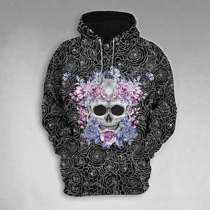 Skull Rose Gothic Combo Hoodie and Leggings - Wonder Skull