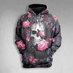 Skull Lava Rose Pink Combo Hoodie and Leggings - Wonder Skull