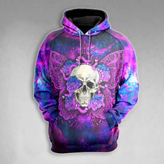 Skull Butterfly Purple Gothic Combo Hoodie and Leggings - Wonder Skull