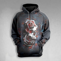 Skull Rose Lava Gothic Combo Hoodie and Leggings - Wonder Skull