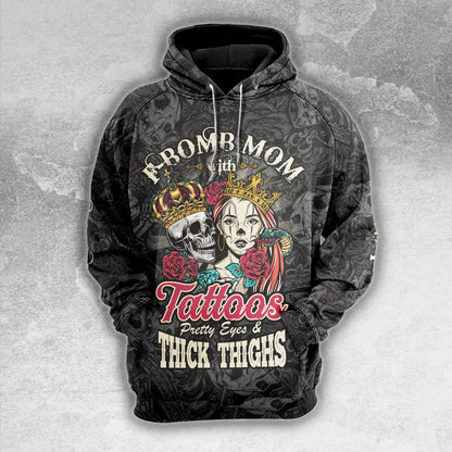 F-bom Tattoos Thick Things Combo Hoodie and Leggings - Wonder Skull