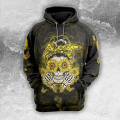 Sunflower Skull Butterfly Combo Hoodie and Leggings - Wonder Skull