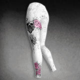 Vintage Rose Skull Pink Combo Hoodie and Leggings - Wonder Skull