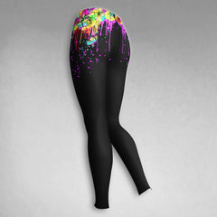 Skull Flower Colorful Gothic Combo Hoodie and Leggings - Wonder Skull