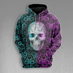 Skull Sugar Pattern Gothic Combo Hoodie and Leggings - Wonder Skull