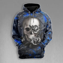 Skull Lava Blue Gothic Combo Hoodie and Leggings - Wonder Skull