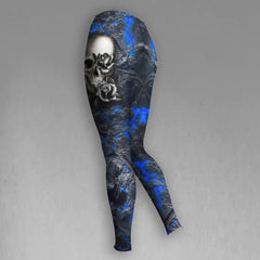 Skull Lava Blue Gothic Combo Hoodie and Leggings - Wonder Skull