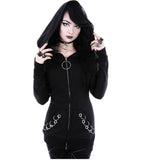 Iron Ring Gothic Hoodie, Badass Sweatshirt For Women - Wonder Skull