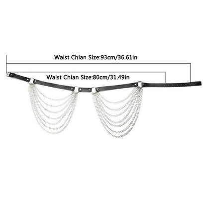 Punk Rock Chain Top, Sexy Body Harness Leather Belt For Women - Wonder Skull