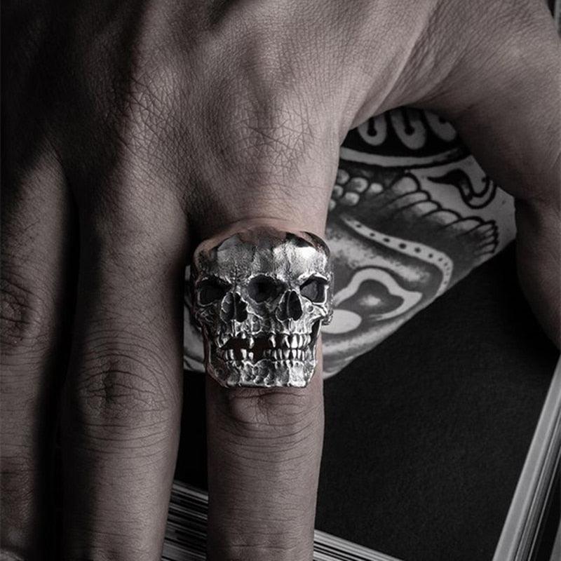 Unique Two Face Skull Ring, Best Band Ring - Wonder Skull