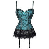 Multi Color Floral Corset, Gorgeous Lingerie For Women - Wonder Skull