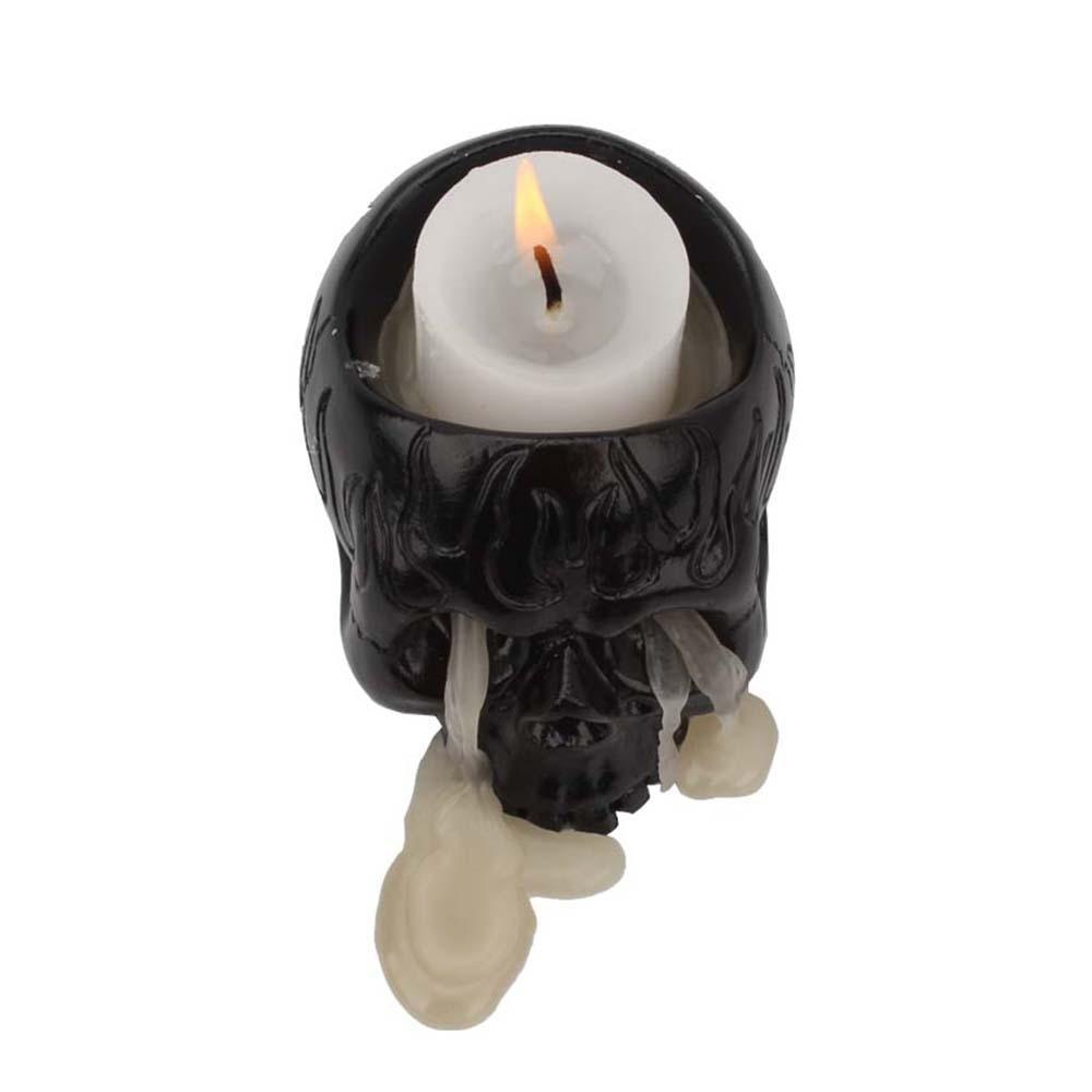 Crying Black Skull Candle Holders, Creative Candle Holder Bath - Wonder Skull