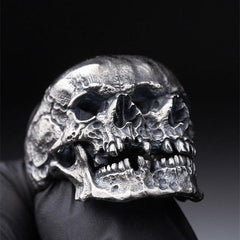 Unique Two Face Skull Ring, Best Band Ring - Wonder Skull