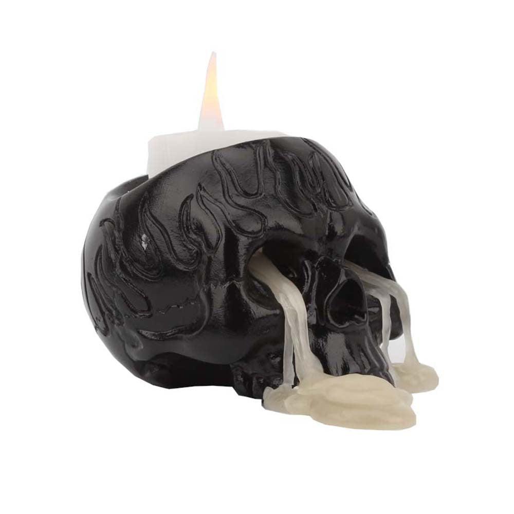 Crying Black Skull Candle Holders, Creative Candle Holder Bath - Wonder Skull