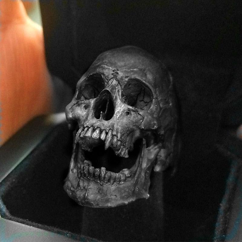 Black Skull Ring, Awesome Gothic Rings For Men - Wonder Skull