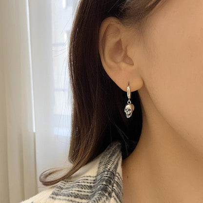 Sterling Silver Earrings Skull, Best-selling Skull Stud Earrings For Women - Wonder Skull